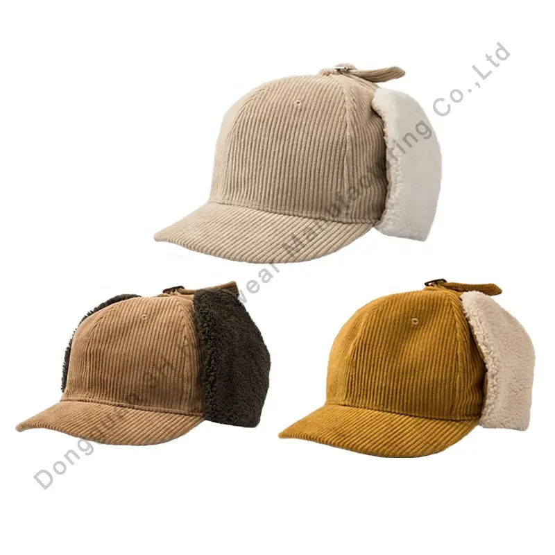 Wool cap with ear flaps