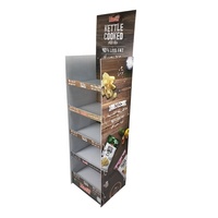 Étagère d'affichage portable en plastique ondulé pour supermarché moderne, support en plastique ondulé Coroplast, support en plastique pour chips
