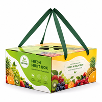 Ecologisch verantwoorde, biologisch afbreekbare, stevige, gerecycleerde materialen, draagbare verpakking voor vers fruit met glitter sponsvoering