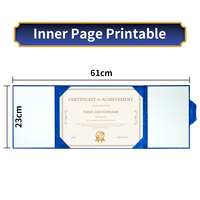 Carpeta de Certificado Personalizada con Estampado en Caliente, Diseño de Grulla China, Cubierta para Diploma con Páginas Interiores Imprimibles