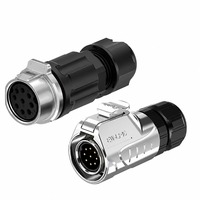 Connecteur de signal et d'alimentation rapide étanche IP68 LP16 à 2/3/4/5/7/8/9 broches, très demandé pour équipements de contrôle industriel