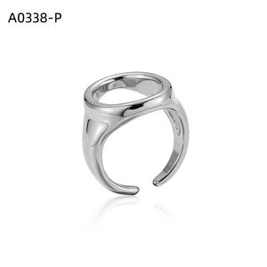 Amy Amy Fashion <b>Ring</b> A0338 Stainless Steel Rhodium Plated Geometric Cocktail <b>Ring</b> For Women Modern Daily Wear Gift Jewelry - Product Image 1