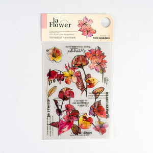 Autocollants plante <span class=keywords><strong>aquarelle</strong></span> Vintage, étiquette de décoration, séries jardin fleur, matériel pour Journal, 8, pack de 2 pièces - Product Image 5