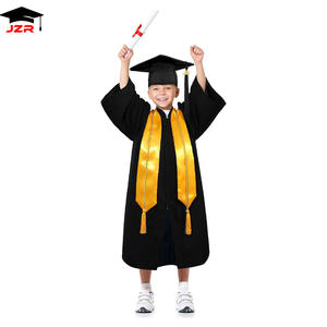 Venta al por mayor mate graduación bata 2025 borla estola Honor cordón guardería niños vestido negro vestido universitario - Product Image 4