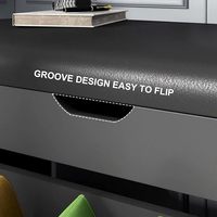 Meuble de rangement à chaussures en bois au design moderne, organisateur de chaussures en bois avec panneau, banc à chaussures pour entrée