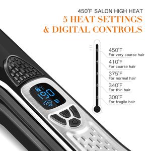 China Private Label Electric <strong>Brush</strong> Tourmaline Ceramic Flat Iron Professional Steam Hair <strong>Straightener</strong> - Product Image 3
