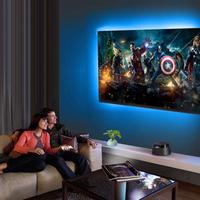 Bande lumineuse LED RGB en PVC USB 5V 5050 30 LED/m, contrôle par application/télécommande, synchronisation musicale, éclairage d'ambiance intérieur/extérieur pour TV, IP22 CRI80
