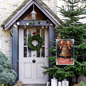 New Double-Sided Rectangle Garden Flag Christmas Snowman Printed Outdoor Yard Decorative <b>Small</b> - Product Image 3
