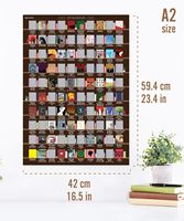 Diseño personalizado de 24x17 pulgadas, seguimiento de viaje, mapa de póster de EE. UU. con paquete de tubo, póster para rascar con accesorios únicos