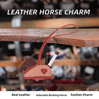Pendentif d'accessoire de mode en cuir véritable, motif Cheval Volant et Cheval à Bascule Warhorse, de Chine