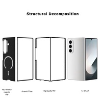 Coque de téléphone durable avec surmoulage, adsorption magnétique, protection antichoc pour Samsung Galaxy Z Fold 7