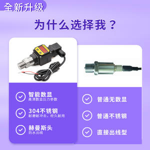Transmisor de Presión Inteligente con Pantalla Digital de Alta Precisión, Sensor de Nivel de Silicio Difuso de 4-20 mA para Agua y Múltiples Fluidos - Product Image 2