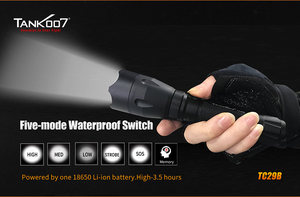 Đèn pin LED Tank007 tầm xa, siêu sáng, tích hợp sạc ô tô, chống nước, dùng ngoài trời, đèn pin chiến thuật sạc lại được - Product Image 6