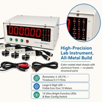 Compteur numérique à 6 chiffres avec minuterie, fréquencemètre et sortie de signal, 4 photocellules pour laboratoire de mécanique physique