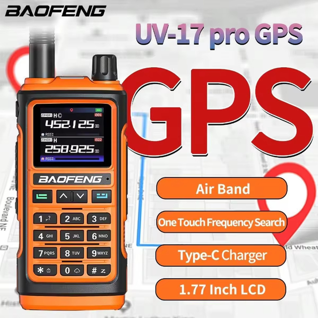 Baofeng UV-17H GPS Radios Walkie Talkie Conference Systems UV17 Pro Max Amateur Portable Ham Radio Transceiver