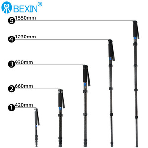 Bexin Monopod Aluminum Alloy 420mm Folded 1550mm Extended Twist Lock <b>Digital</b> <b>Camera</b> Support - Product Image 1