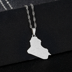 Nouveau Collier Unisexe Île de Mayotte en Acier Inoxydable avec Design Carte – Vente Chaude, <span class=keywords><strong>Prix</strong></span> Bas, Vente en Gros - Product Image 3