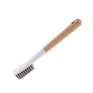 Brosse de nettoyage de chaussures à poils en nylon doux, manche en bois, pour baskets et chaussures, usage domestique - Product Image 4