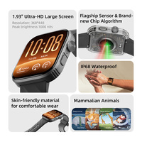 Montre connectée WATCH 4 Active avec écran OLED carré de 1,93 pouce, 1000 nits, boîtier ABS, SpO2 24h/24, suivi du sommeil par IA, OEM, ODM, logo personnalisé