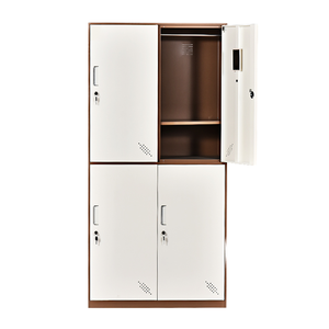 <span class=keywords><strong>Armoires</strong></span> métalliques personnalisées HAILUNDA à 4 portes, structure démontable durable et écologique en HPL pour chambre, atelier, sous-sol - Product Image 1