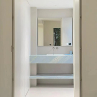 Pierre Fantaisie Effet Marbre Naturel Cristal Bleu pour Intérieurs Haut de Gamme, Halls d'Hôtels, Murs Décoratifs, Salles de Bain, Plans de Travail