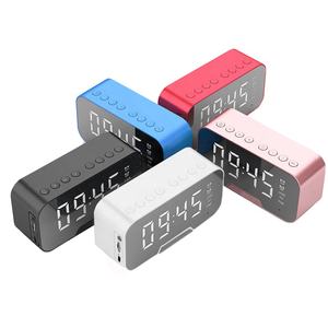 Reloj de escritorio inalámbrico, altavoz de dientes azul con Radio FM, LED, reloj despertador, Subwoofer, reproductor de música - Product Image 1