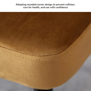 Fauteuil d'Accueil pour Négociations avec Dossier Ergonomique Courbé, Mousse Haute Résilience, Tissu Velours, Pieds Quadruples et Protections de Sol - Product Image 3