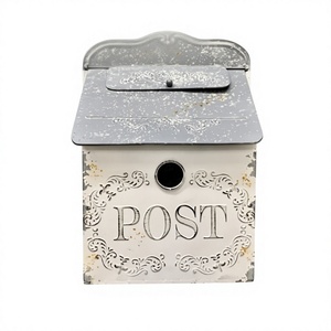 Boîte aux lettres galvanisée pour la décoration de la maison, boîte aux lettres en métal rustique, décoration de Noël, prix avantageux, boîte aux lettres vintage, facile à monter - Product Image 1
