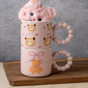 Vente chaude mignon Graffiti tasses en céramique mignon ours tasses à eau en céramique comme cadeaux pour petite amie - Product Image 2