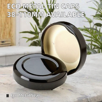 Bouchon à vis en métal écologique pour bocal en verre 38mm-110mm, fermeture de bouteille personnalisée OEM ODM