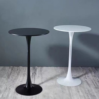 Table basse circulaire portable élégante et luxueuse en fer blanc moderne avec plateau en MDF pour petit salon