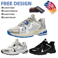 Sneakers de luxe de marque personnalisée, chaussures de sport décontractées rétro pour hommes de haute qualité, chaussures de course et de marche, dessus en PU, semelle en caoutchouc
