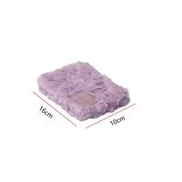 Trousse de Maquillage Imperméable en Fausse Fourrure Douce Lavande, Sac Cosmétique Portable en Peluche Violette pour le Quotidien