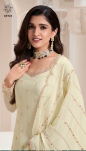 Nuevo top de trabajo de bordado Chinon y Sharara con trabajo de bordado Chinon y Latakan - Product Image 5