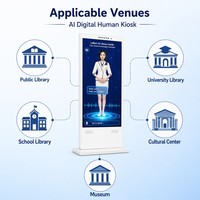 Quiosco Interactivo con IA para Bibliotecas Públicas, Reconocimiento de Voz en 30 Idiomas, Guía Inteligente con Pantalla Táctil Capacitiva para Uso en Ascensores