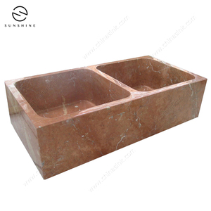 Évier de cuisine en marbre rouge, pierre à Double bol, prix Direct d'usine, nouveau - Product Image 3