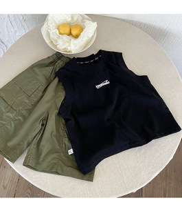 All'ingrosso 2025 <span class=keywords><strong>canotte</strong></span> per ragazzi 100% cotone senza maniche camicie per bambini - Product Image 4