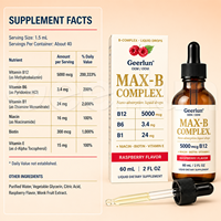 Gouttes liquides multivitaminées personnalisées avec biotine pour la croissance des cheveux, la santé de la peau et des ongles, supplément oral de vitamine B