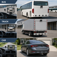 Système d'aide au recul pour véhicule 12-24V avec caméra, moniteur, alarme vocale et détection de stationnement à 4 capteurs pour bus, camion, usage commercial