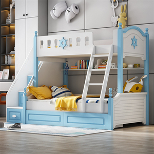 Lit simple pour enfant garçon 1.5 avec garde-corps, lit de <span class=keywords><strong>voiture</strong></span> de dessin animé, fabricant, vente directe, lit superposé pour filles - Product Image 6