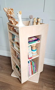 Estantería giratoria de lujo estantería de almacenamiento de juguetes estantería giratoria de madera estantería de almacenamiento - Product Image 2