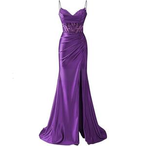 <span class=keywords><strong>Robes</strong></span> <span class=keywords><strong>de</strong></span> <span class=keywords><strong>bal</strong></span> sirène en satin pour femmes 2026, longues, avec appliques en dentelle, corset, robe <span class=keywords><strong>de</strong></span> soirée formelle, <span class=keywords><strong>robes</strong></span> <span class=keywords><strong>de</strong></span> cocktail personnalisées - Product Image 4