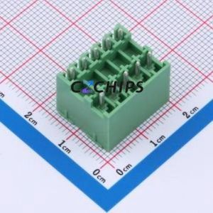 DB2EVHB-3.5-2*5P-GN Plug-in Terminal Block Through hole,P=3.5mm Connector Board-to-Board / Socket - Closed 2x5P 3.5mm Green - Product Image 2