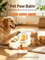 Baume pour pattes de chien en marque privée pour pattes sèches et gercées, soin hydratant pour pattes d'animaux avec des extraits de plantes naturelles, stick pour la santé des pattes des animaux