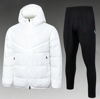 Veste de football d'hiver en duvet, survêtement pour hommes, tenue d'entraînement de football, logo personnalisé, vêtements de sport décontractés pour tous les jours, directement de l'usine