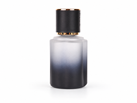 Bouteille diffuseur de parfum pour voiture en verre dépoli dégradé de 120 ml avec bouchon souriant, vide, pour emballage d'arômes domestiques