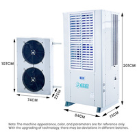 Pendingin udara industri tipe Louver 10HP AC tahan lama sistem pendingin R410A untuk pabrik manufaktur dan produksi