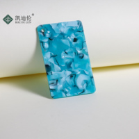 Plaque acrylique colorée à motif ondulé avec texture effet glace craquelée, service de découpe de panneaux en plastique PMMA