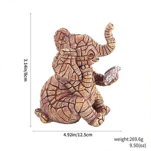 Figurines décoratives Witt en résine peintes à la main, éléphant lisant un livre, pour la maison et le jardin - Product Image 6