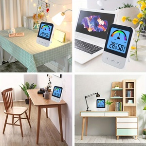 LCD digitale <span class=keywords><strong>thermometer</strong></span> hygrometers binnentemperatuur- en vochtigheidsmeter MAX MIN <span class=keywords><strong>thermometer</strong></span> met blauwe achtergrondverlichting - Product Image 3